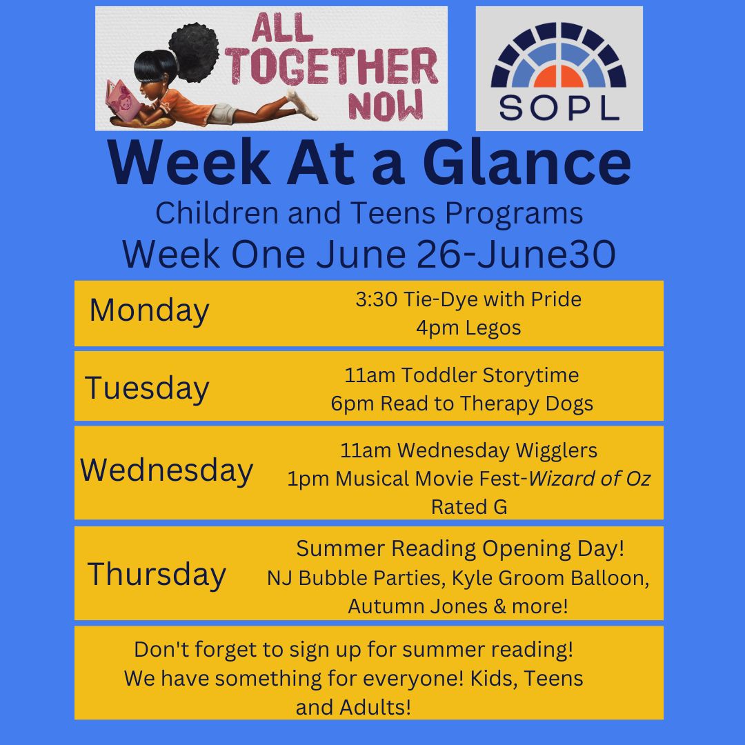 so_library's tweet photo. Check out what is happening this week at the South Orange Public Library. https://t.co/VosPDWZqPj