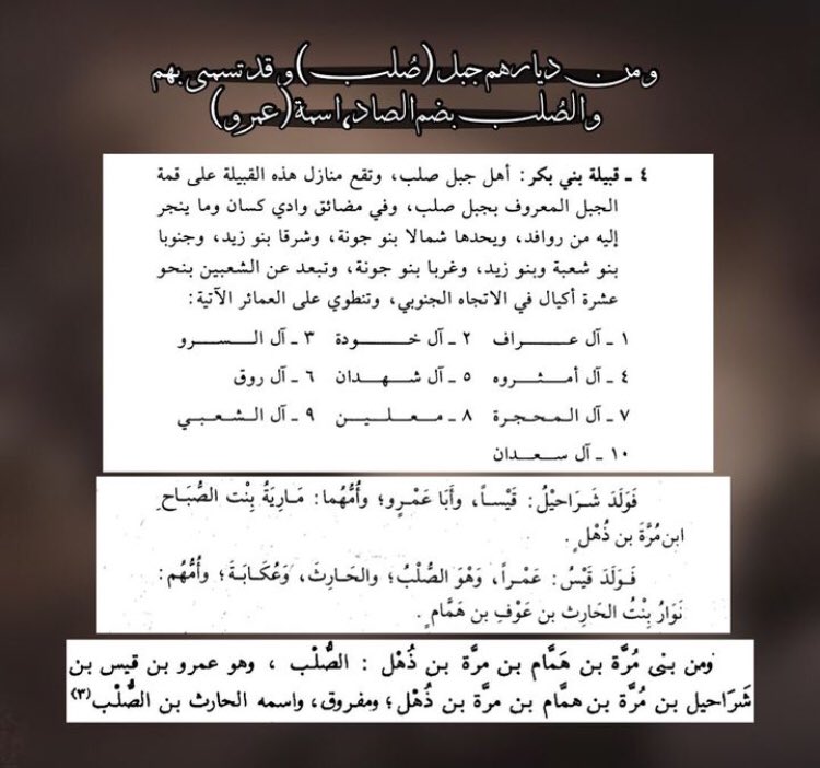 icuccv's tweet photo. @qpdbqbdb انعم واكرم ببني شعبه بن تغلب بن وائل، ولاحظت ايضا مشاركه بني جونه واهل جبل صُلب من قبيله عسير والذين يعودون الى بكر بن وائل
#عسير #بني_شعبه #الدواسر https://t.co/pHcKxnMFq4