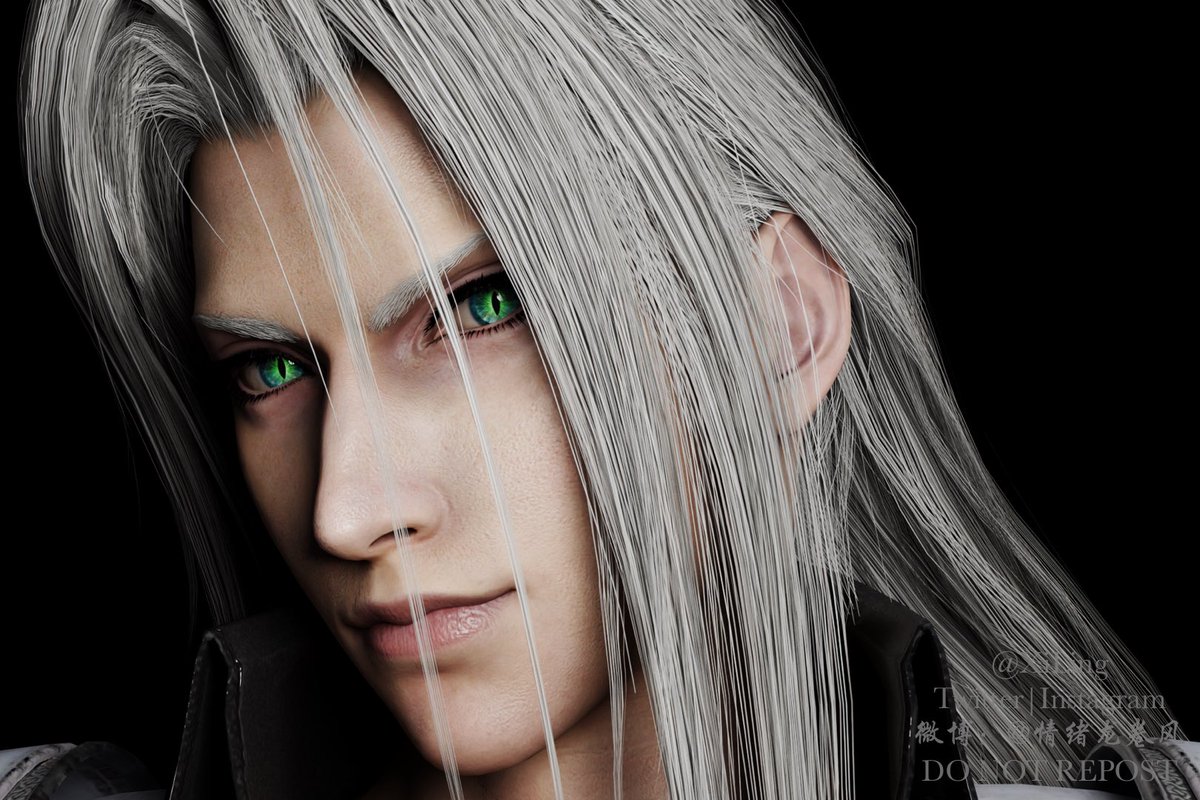 Shinra's global makeup spokesperson
#FF7R #Sephiroth #blender