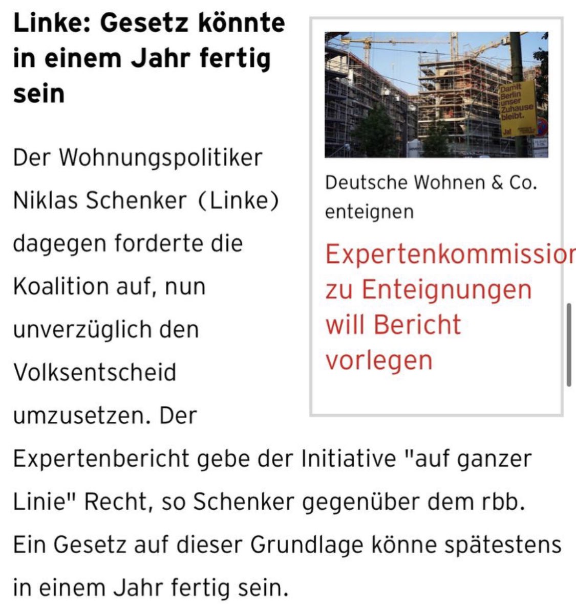 Keine Ausreden mehr - Volksentscheid umsetzen! #Vergesellschaftung