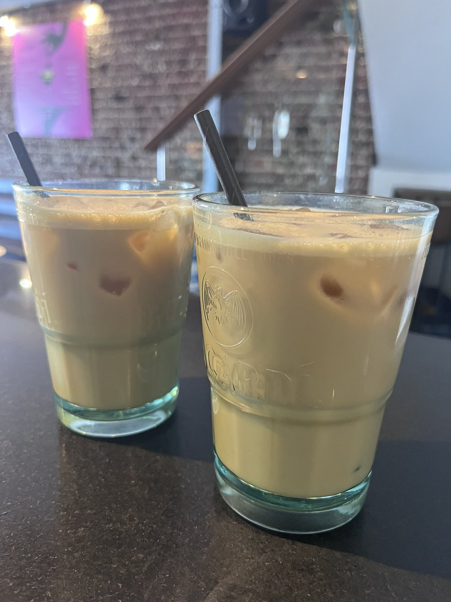 Perfect weather for Iced Lattes at Enoteca..