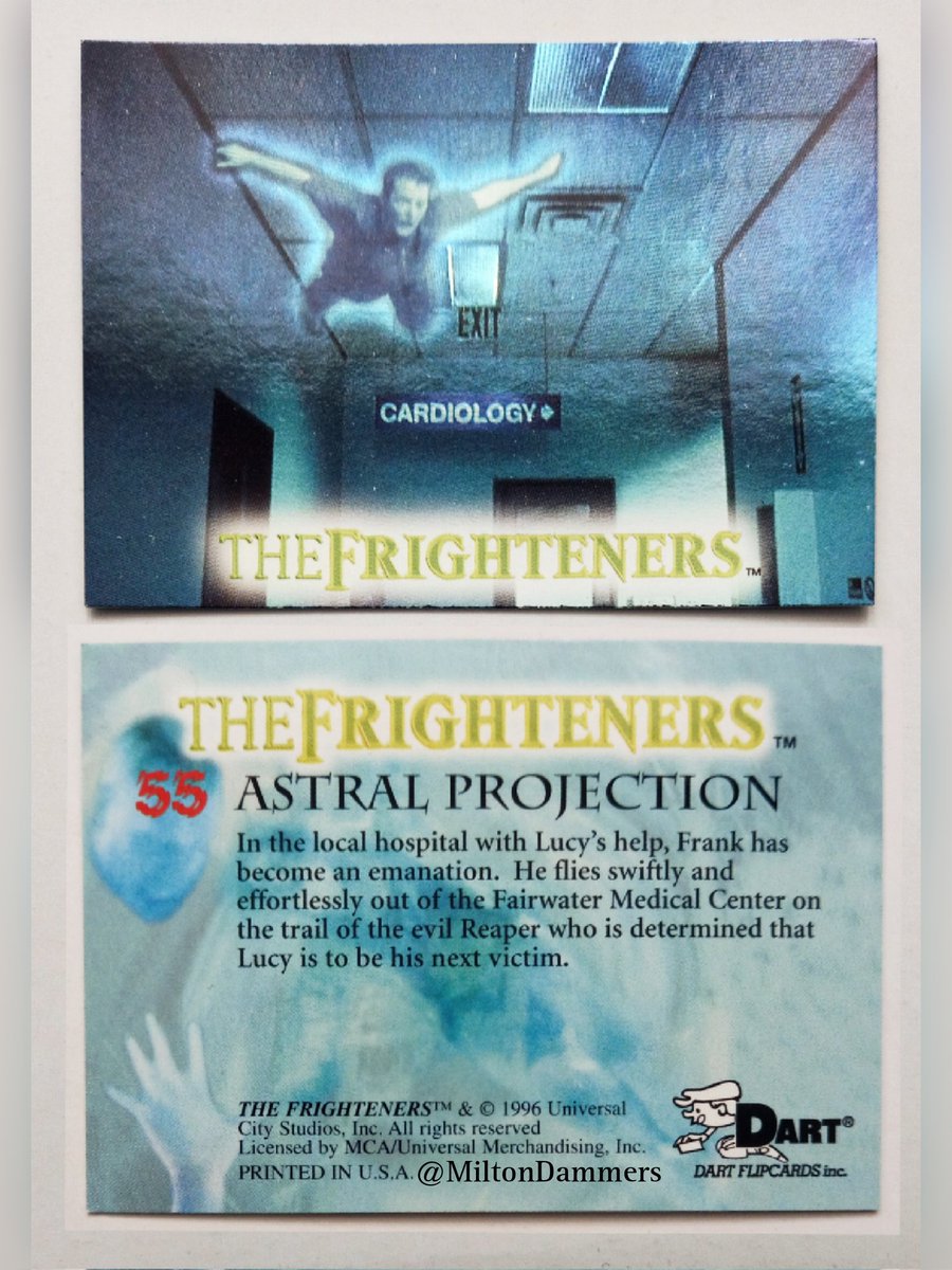 (Astral Projection)

In the local hospital with Lucy's help, Frank has become an emanation. He flies swiftly and effortlessly out of the Fairwater Medical Center on the trail of the evil Reaper...
#TheFrighteners #PeterJackson #HorrorFamily #dailyDammers