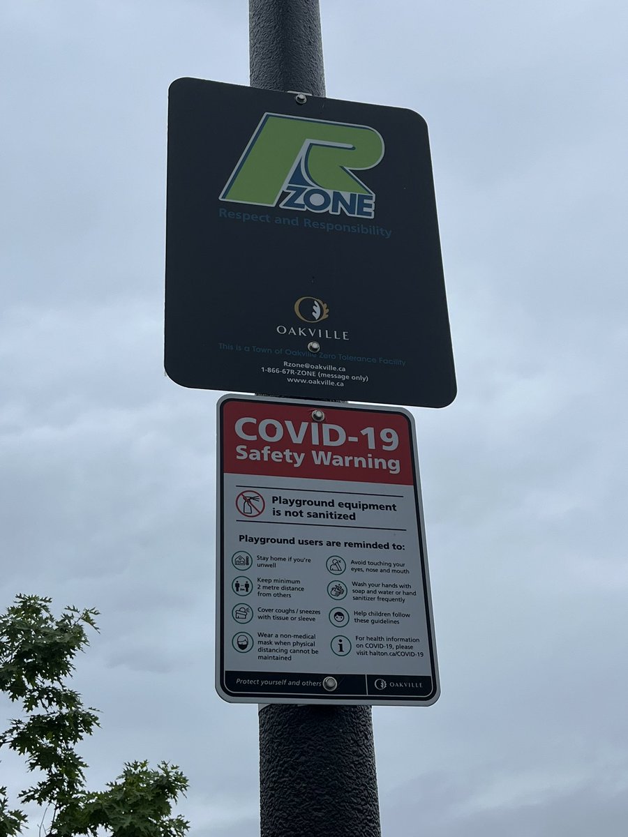 viewswereright's tweet photo. @RegionofHalton @cityburlington @_HaltonHills @TownOfMiltonON @townofoakville Hey Halton… don’t you think it’s time to take down these lame Covid signs at playgrounds? https://t.co/7MXr2nYSiS