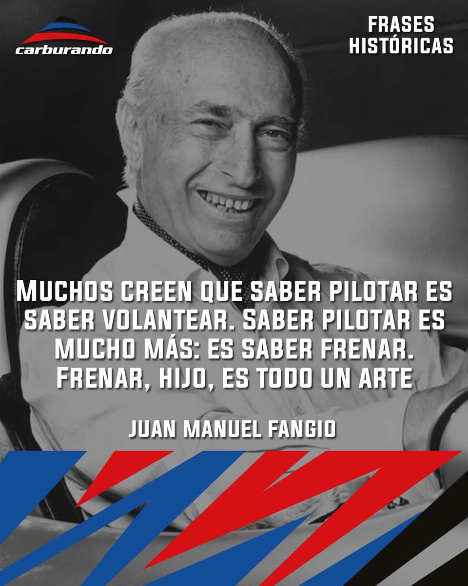 🏁 ¡Feliz Día del Piloto!

En el día de su nacimiento, te compartimos esta joyita que nos dejó el gran Juan Manuel Fangio.

#JuanManuelFangio #Fangio #DíaDelPiloto #Automovilismo