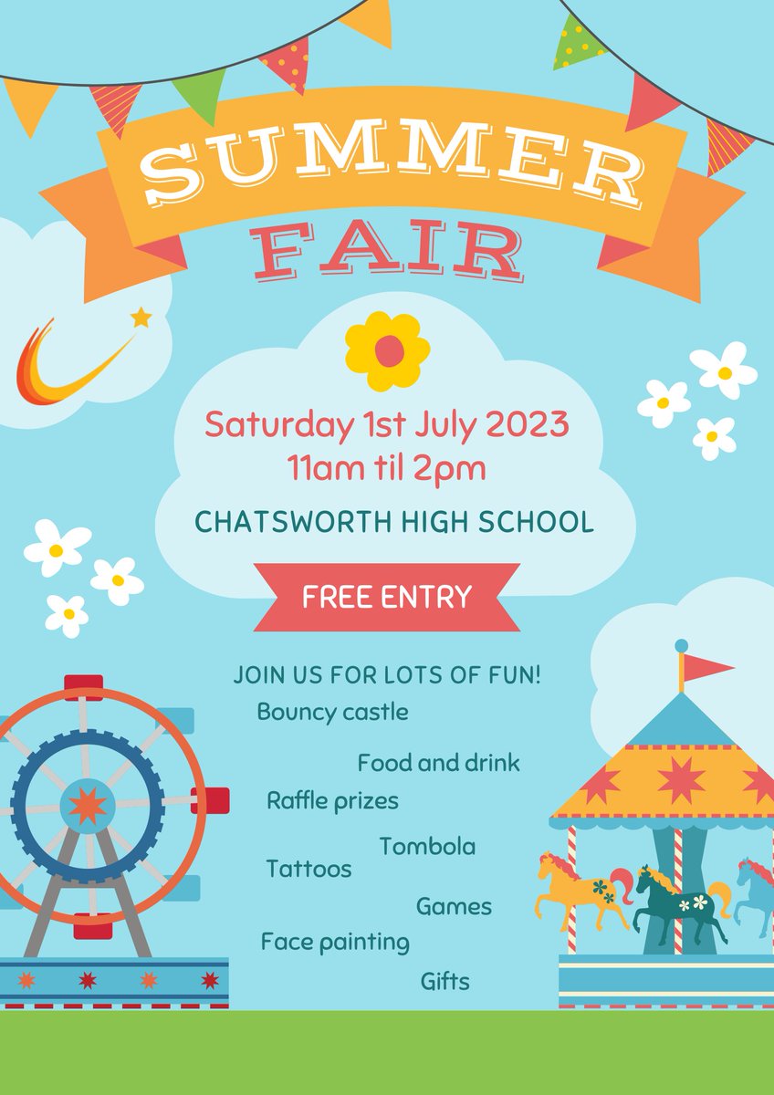 Our Summer Fayre is next Saturday 1st July. We look forward to welcoming you and your family. We have lots of fun and games, stalls and extra visitors coming to our school! Free entry 🎉🎉