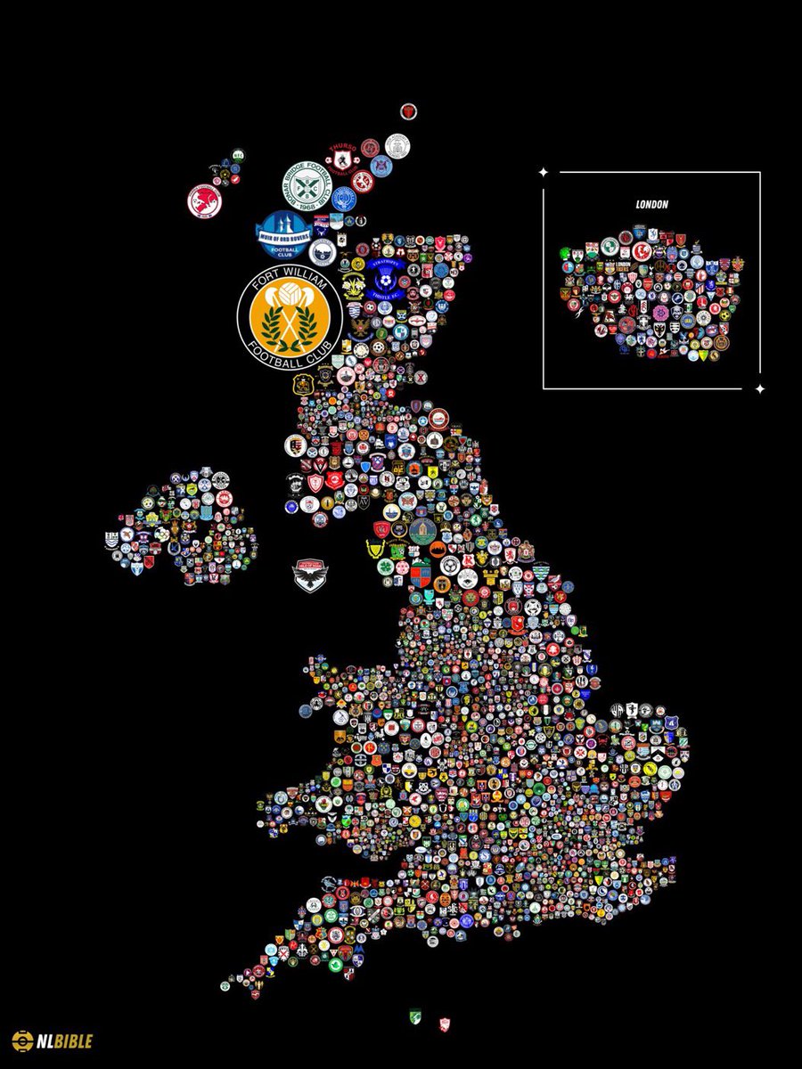 A map of every football club in the U.K. 🤩

@NLBIBLE4 👏👏👏