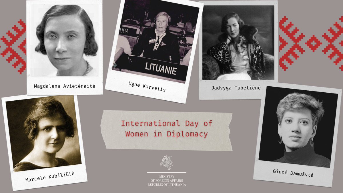 Lithuanian women in diplomacy have always been proud and outstanding in their work. 
Today we pay tribute to all the women in diplomacy who have broken and still are breaking the glass ceiling.
#WomenInDiplomacy