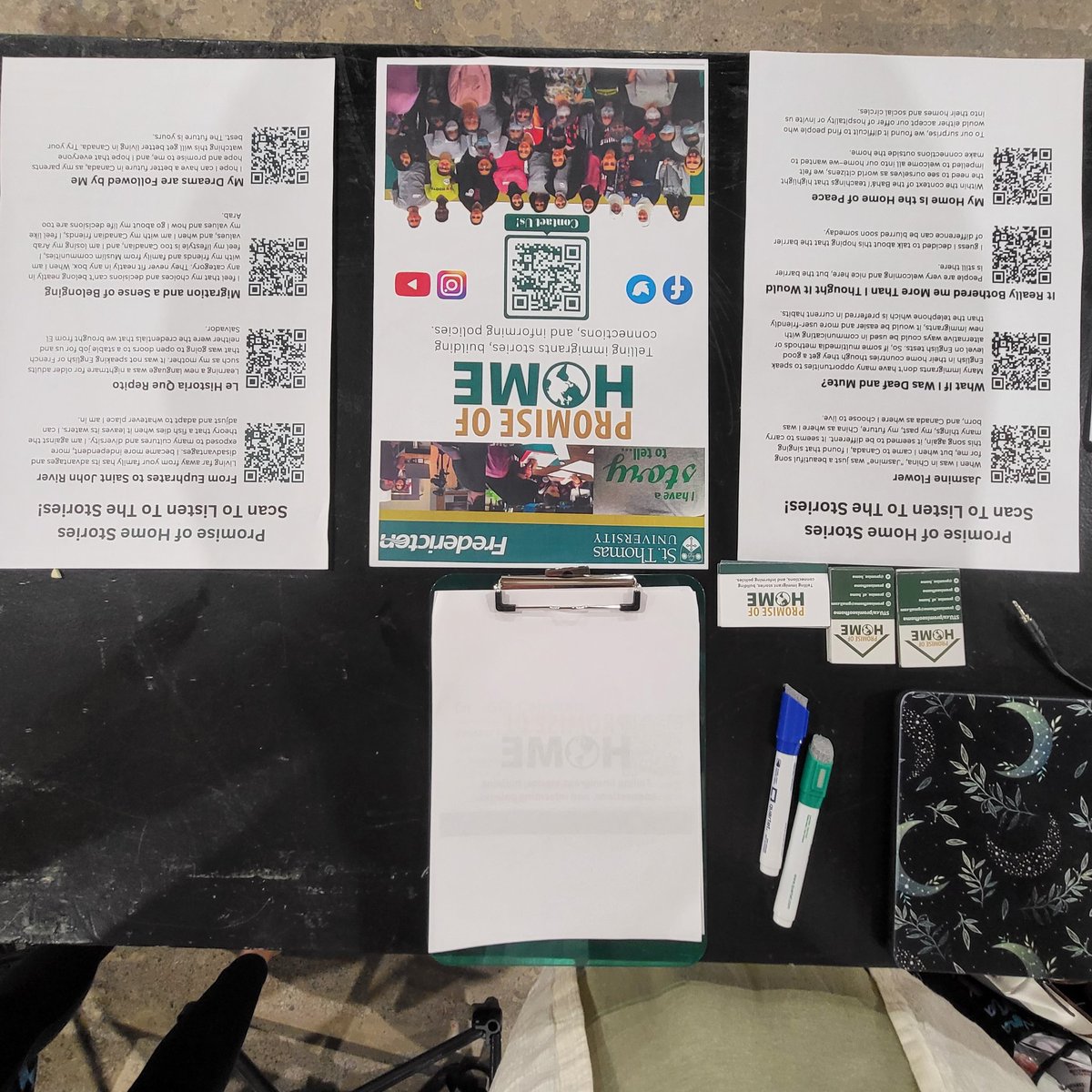 promise_home's tweet photo. The RAs have set up at the Capital Exhibit Center for the Cultural Expression Festival. 

Join us for a conversation about the project and the Phase 2 participants about their stories! 

#cityoffredericton #ihaveastorytotell #storiesofhome #stu #culturalexpressionfestival https://t.co/8PxmQ1Sspu