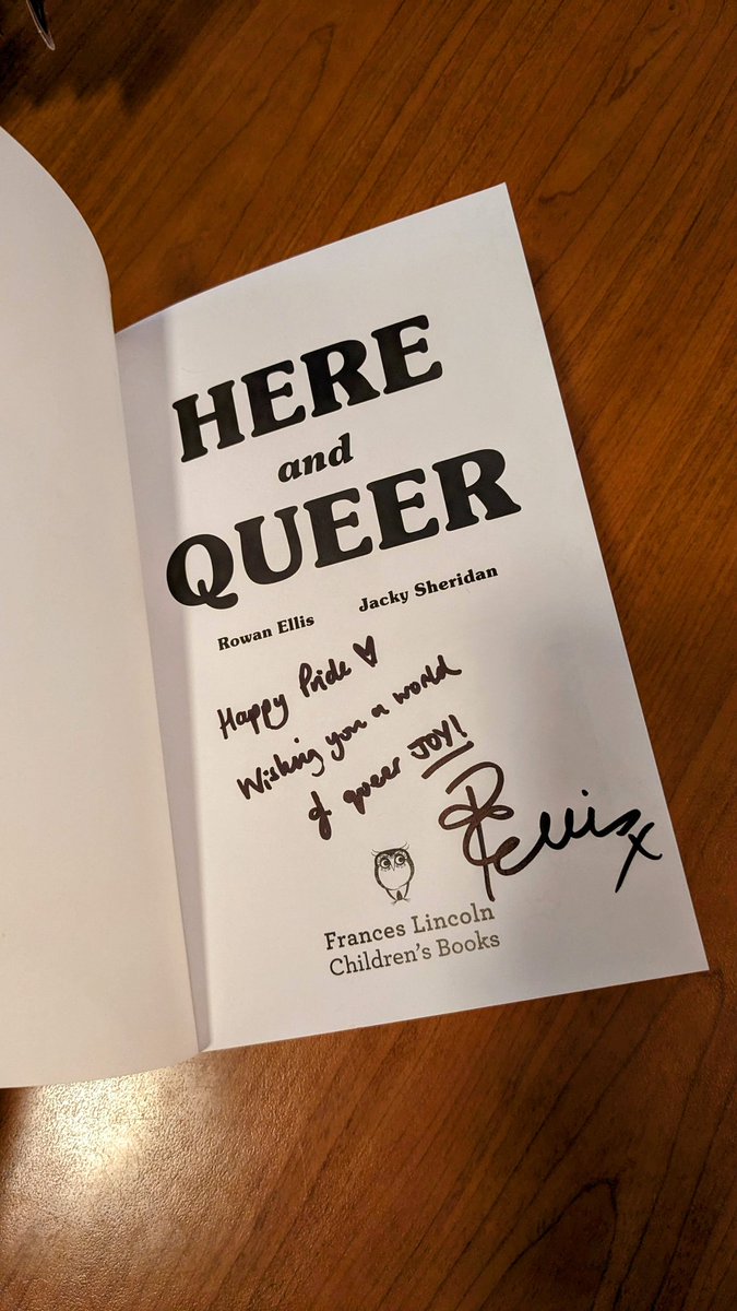 We had the fantastic <a href="/HeyRowanEllis/">Rowan Ellis (updates only)</a> in to sign copies of Here and Queer! Get your copy in store now 🌈