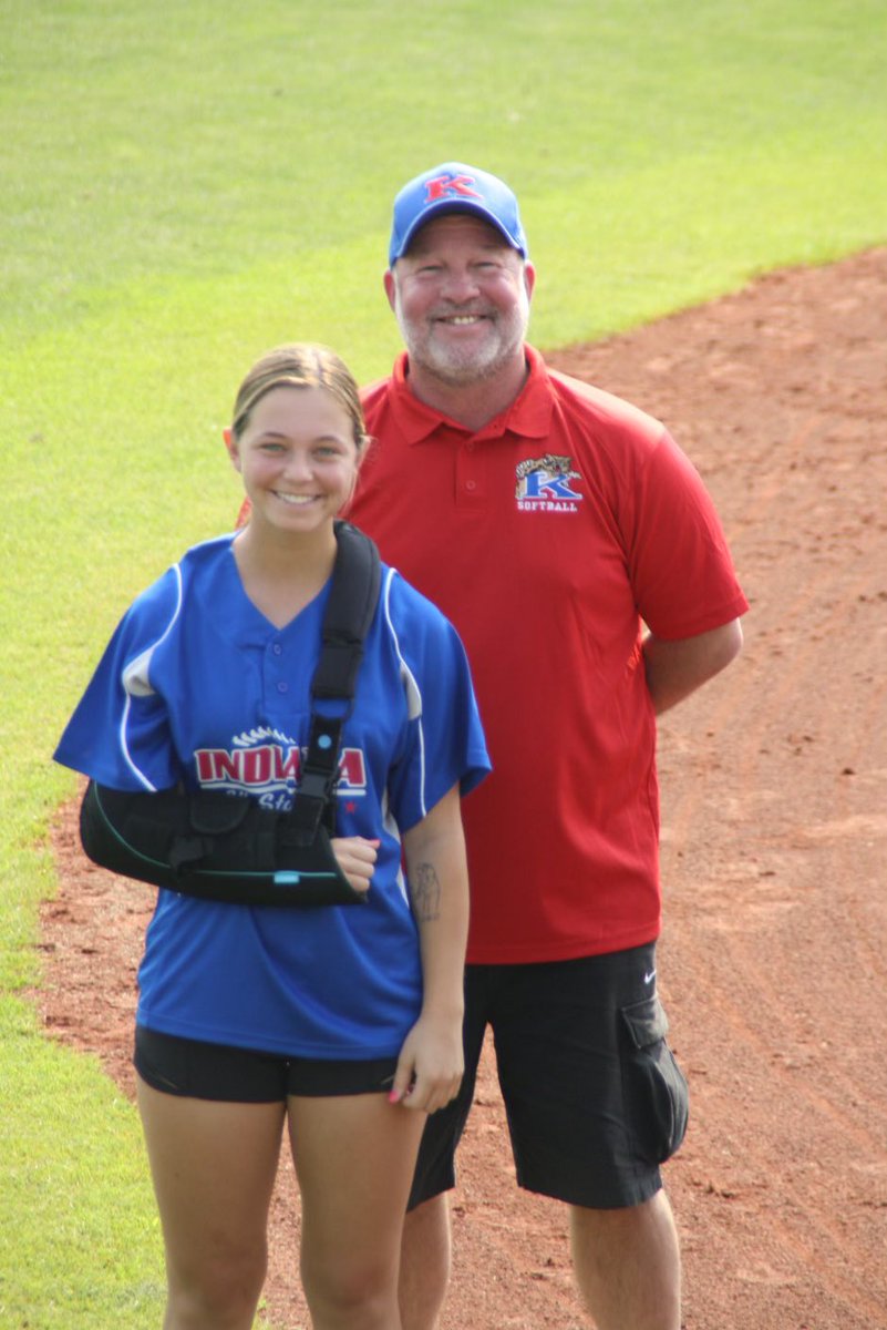 <a href="/kami_shoemaker/">kami shoemaker</a>  being introduced T the <a href="/SCAIndiana/">Softball Coaches Association of Indiana</a> Indiana All-Star game.