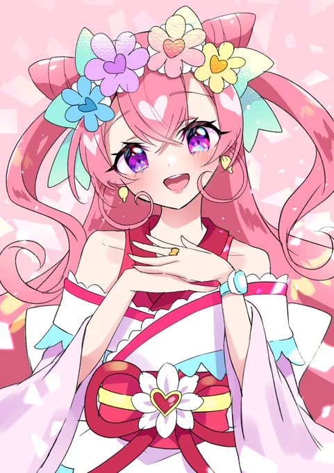 ピンクのプリキュア キュアプレシャス #プリキュア版深夜の真剣お絵描き60分一本勝負