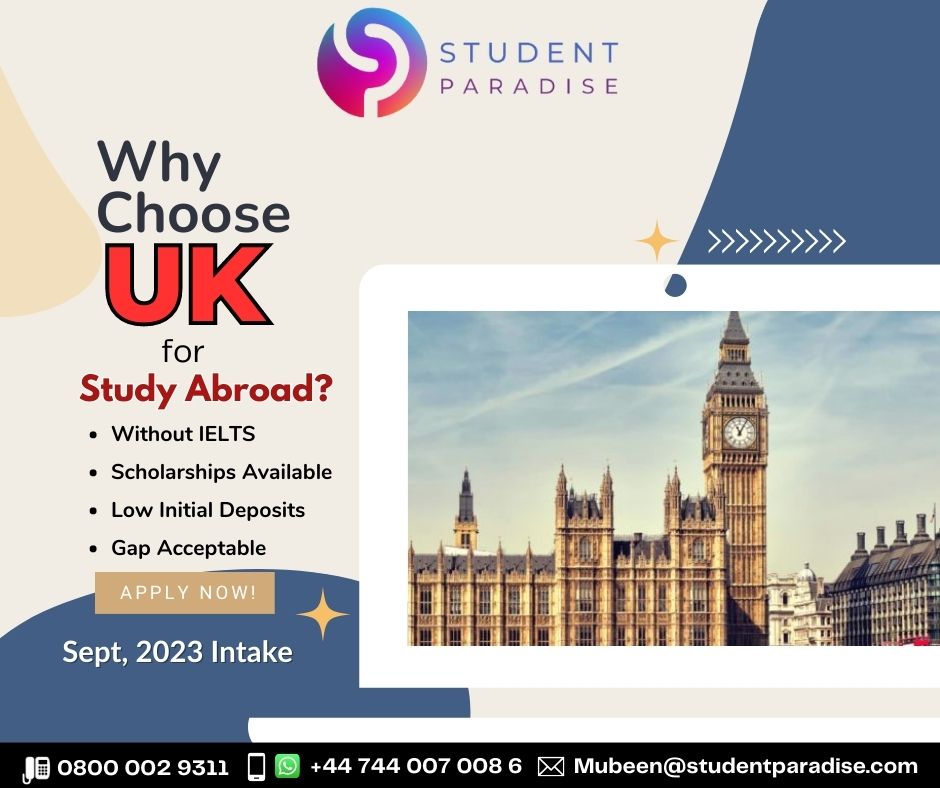 Unlock your potential with a Bachelor's or Master's degree of your passion in the UK! Let Student Paradise guide you in choosing the perfect degree that aligns with your interests and goals.
#StudyAbroad #UKUniversities #StudentParadise #HigherEducation https://t.co/VYASCwe0Te