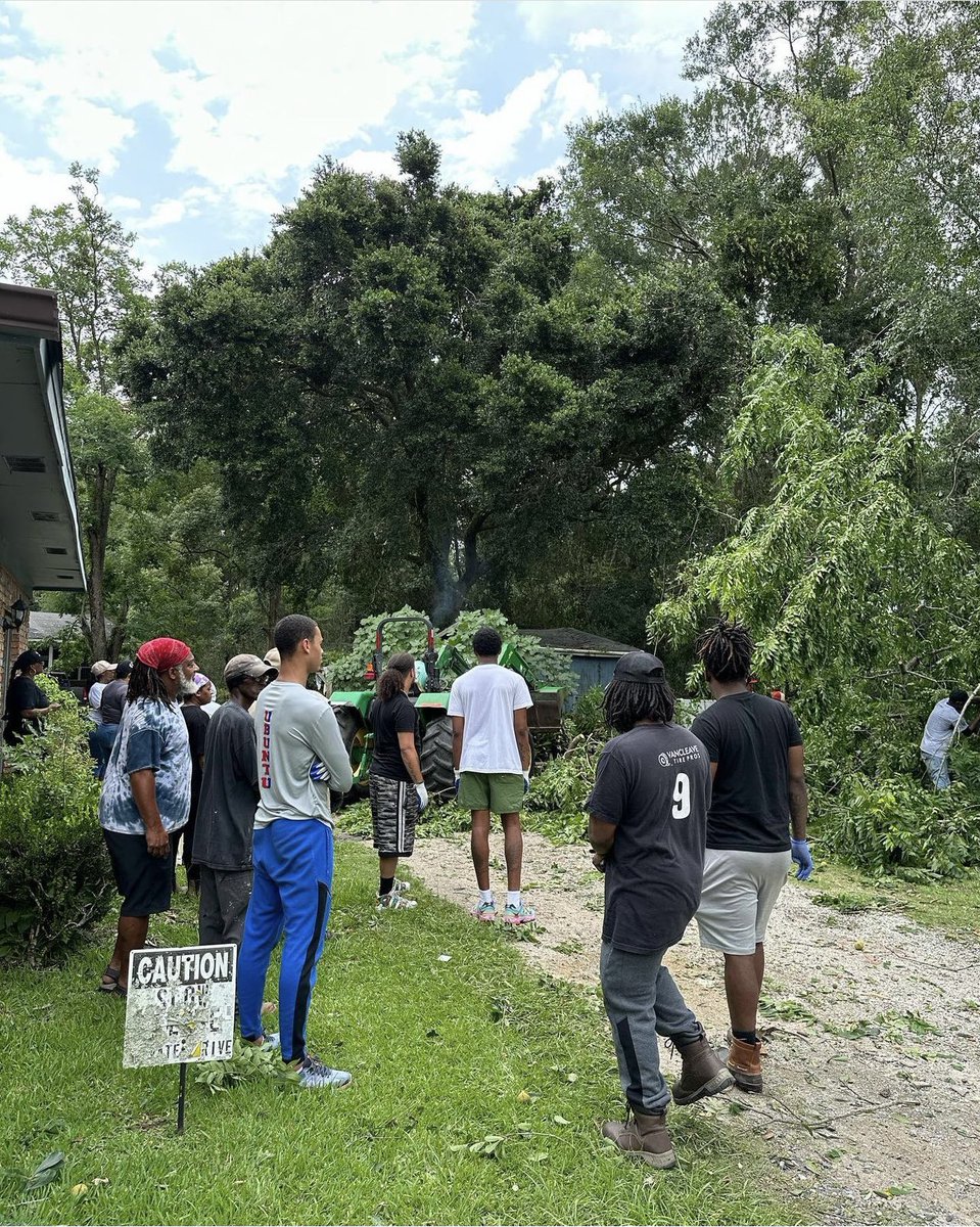 As you know Moss Point was hit with a tornado that did a lot of damage to the city. We want to give a huge shoutout to two of our players for taking time to help clean up the city. John Davis and Trace Joseph!