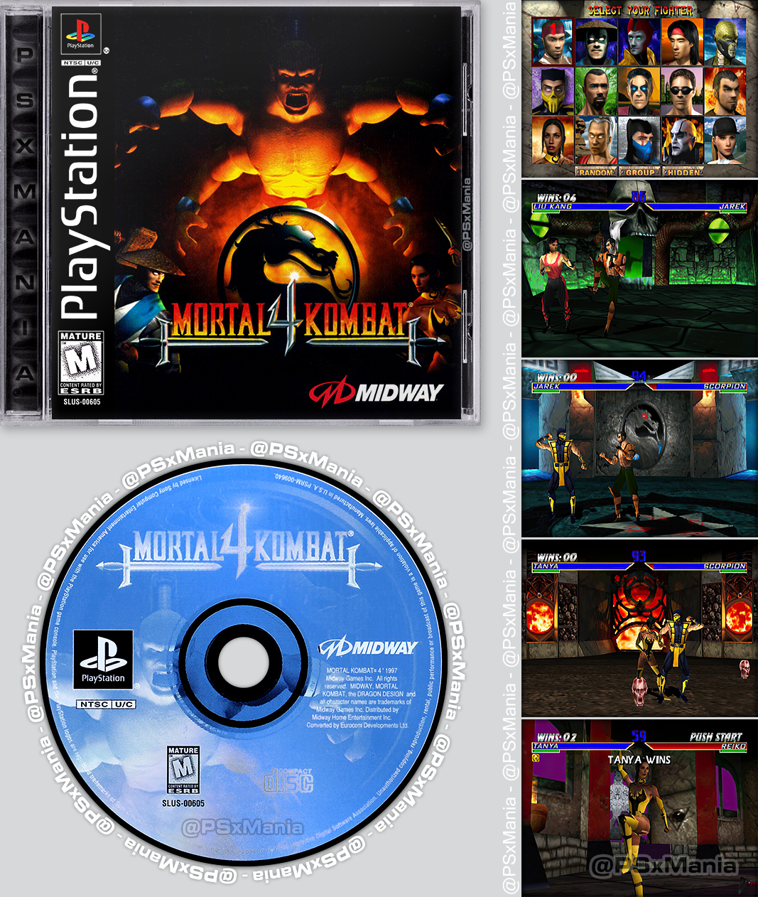 Mortal Kombat 4  (PS1) Gameplay 