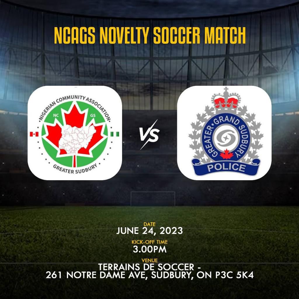 Today’s action packed soccer match btw Nigeria community And sudbury police @GreaterSudbury @PublicHealthSD @sudburydotcom @Sudbury_Wolves @HMPSudbury @GSEVAssociation @ECAlertezON174 @cmha_sm #noveltysoccermatchsudbury