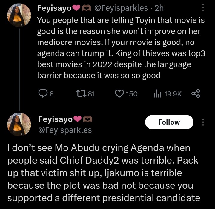 king_Blazelion's tweet photo. @Feyisparkles Is this criticism to you?  Calling someone work terrible. I see you're too daft too know what constructive criticism is to you?  Is it today the have been bullying because of her Choice?  You dey craze https://t.co/KAVlW1IUtS