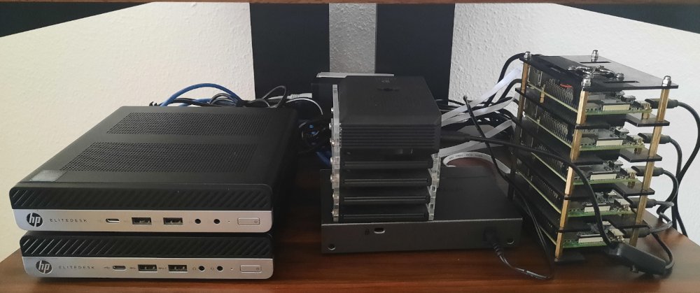 ricsanfre's tweet photo. I have been updated my home #kubernetes cluster to support hybrid ARM/x86 nodes.  #raspberrypi  nodes combined with old refurbished mini PCs.
See what is new in my Pi Cluster project, so you can also try to build one. https://t.co/vGR4vYrOHk https://t.co/GzGwMQu1zl