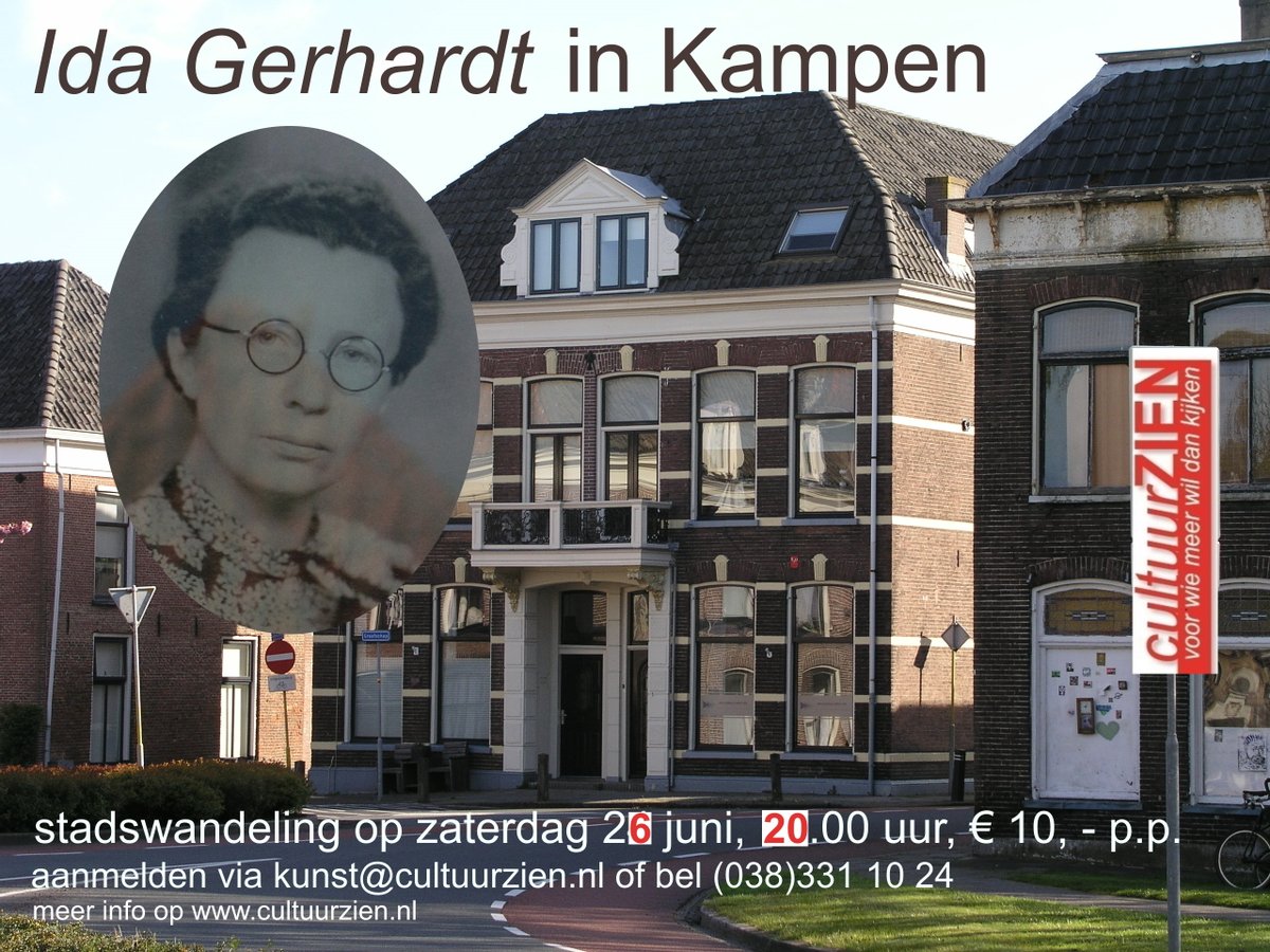 Cultuurzien's tweet photo. Voor wie het gemist heeft: de stadswandeling over Ida Gerhardt wordt maandagavond nog een keer georganiseerd.
#kampen #stadswandeling #idagerhardt #visitkampen https://t.co/xJDiHGn204