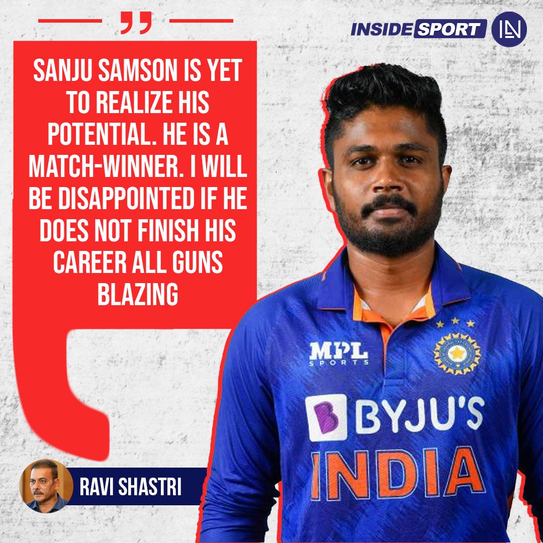 Ravi Shastri is backing Sanju Samson to deliver on his potential 👌🏽

#IndianCricketTeam #CricketTwitter