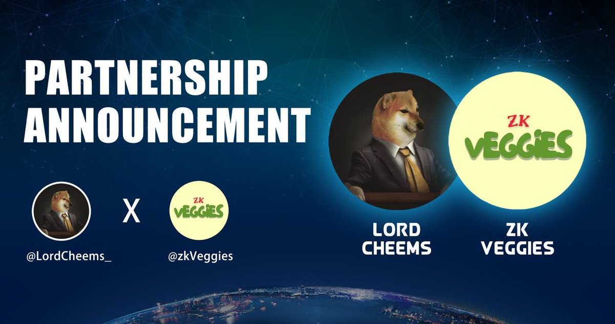 🐕🥦 Don't miss this ! To celebrate our partnership with @zkVeggies, we're giving away 4 zkVeggies NFTs🎁 To enter: 1⃣ Follow @LordCheems_ & @zkVeggies 2⃣ RT + LIKE 3⃣Tag 2 frens Deadline : June 30th at 10:00 UTC #Giveaway #NFTGiveaway #zkSyncEra