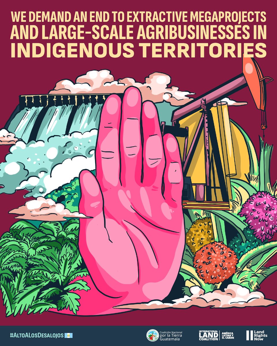 LandRightsNow's tweet photo. Elections are happening TOMORROW in Guatemala. The lives of Indigenous and rural communities are at stake. Big businesses are evicting families from their lands to increase profits. This MUST stop. Communities deserve justice and peace. Share if you agree! #AltoALosDesalojos🇬🇹 https://t.co/iECbo9VB7t
