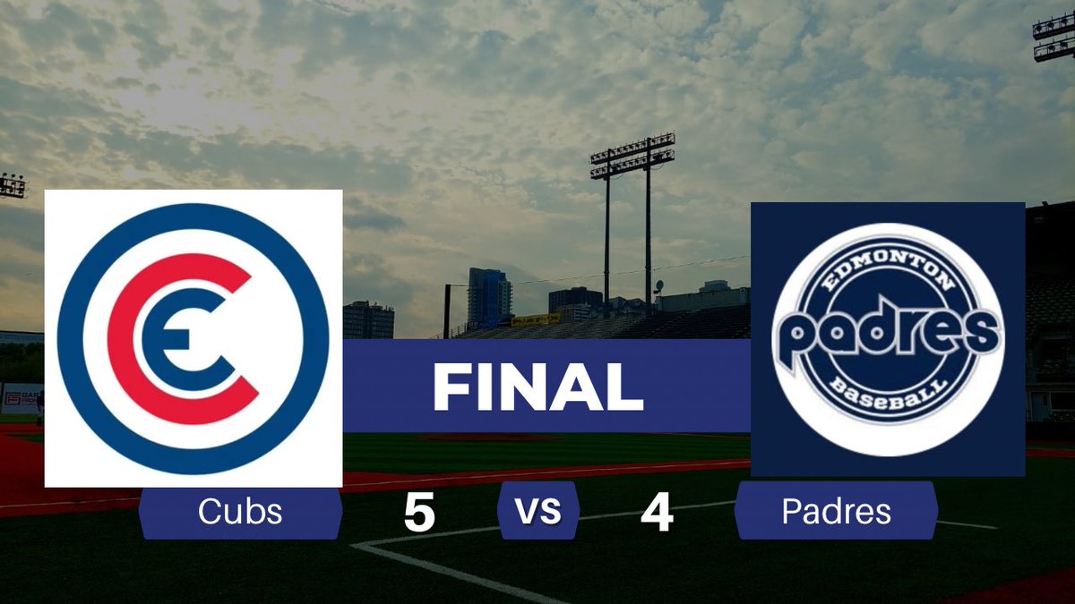 edmontoncubs's tweet photo. #CubbiesComeback in the 7th behind a massive 2RBI double by Ryan Kosolofski to sweep the Padres on the season.
Thomas and Rockwell have big performances out of the pen to give the boys a chance.
Cubs are off until July 6th at REMAX vs the A’s.
#CubsRoll🐻 https://t.co/vp2oHHPbH6