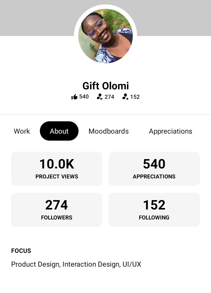 Cheers to 10k🥂🥂
I'm still actively looking for a Ui/Ux Design Role. Here's the link to my portfolio: behance.net/giftolomi 
#uidesign