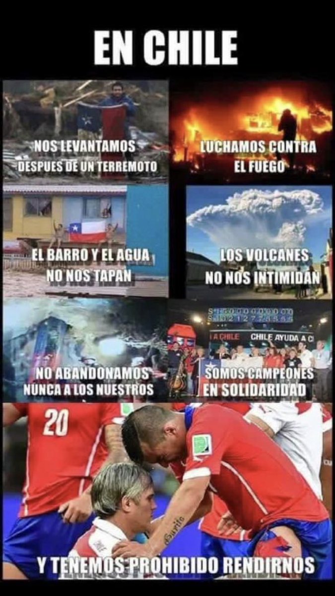 carlitostado79's tweet image. CÓMO SIEMPRE SALDREMOS DE ESTA Y DE LAS QUE VENGAN!!! #VamosChilenos #SomosUno #ChileSeLevanta #VamosConTodo 💪🏻💪🏻💪🏻💪🏻💪🏻💪🏻💪🏻🇨🇱🇨🇱🇨🇱🇨🇱🇨🇱🇨🇱🇨🇱