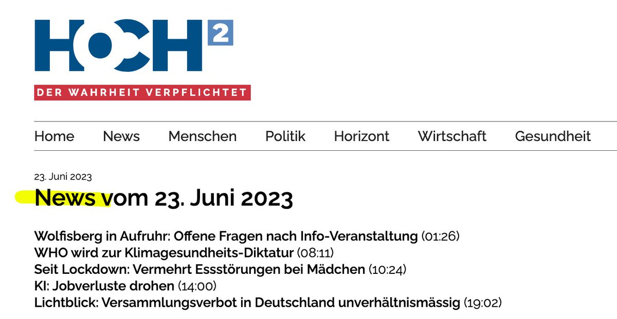 AEscher1291's tweet photo. Verstehe ich etwas falsch?
"News" heisst doch news?
Eine wichtige Initiative wurde gestern eingetütet, und man sieht keinen Grund darüber zu berichten....
Bildet euch selbst eine Meinung... #hoch2 #hoch2tv https://t.co/5zJuQy7PsV
