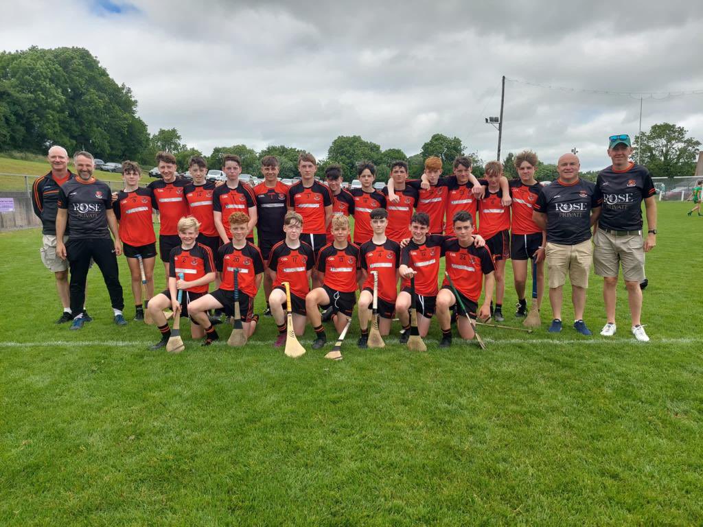gaabsj's tweet photo. Well done to our U15A Hurling Team who have topped their group in the National Féile. They are through to a Cup Semifinal at 4pm!  Best of luck to the team &amp; their mentors 🧡🖤 https://t.co/j8WhhrsIxp
