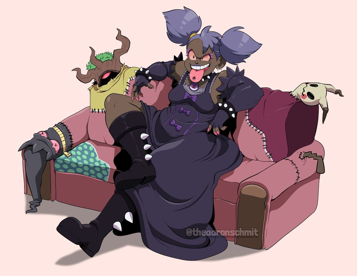 theaaronschmit's tweet photo. Goth Gengar Gijinka, in two different palettes! https://t.co/e25BjtqM6o