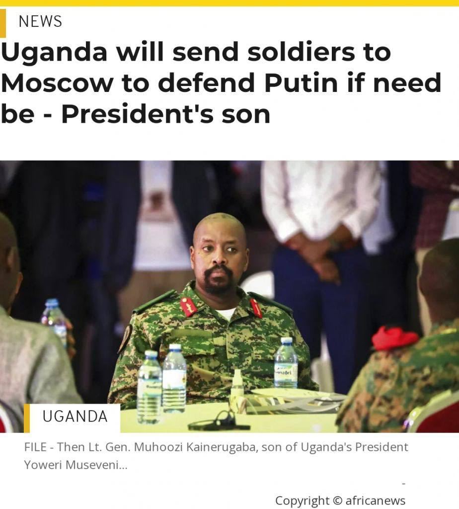 Uganda, Putin’e yardım etmek için asker göndermeye hazır.