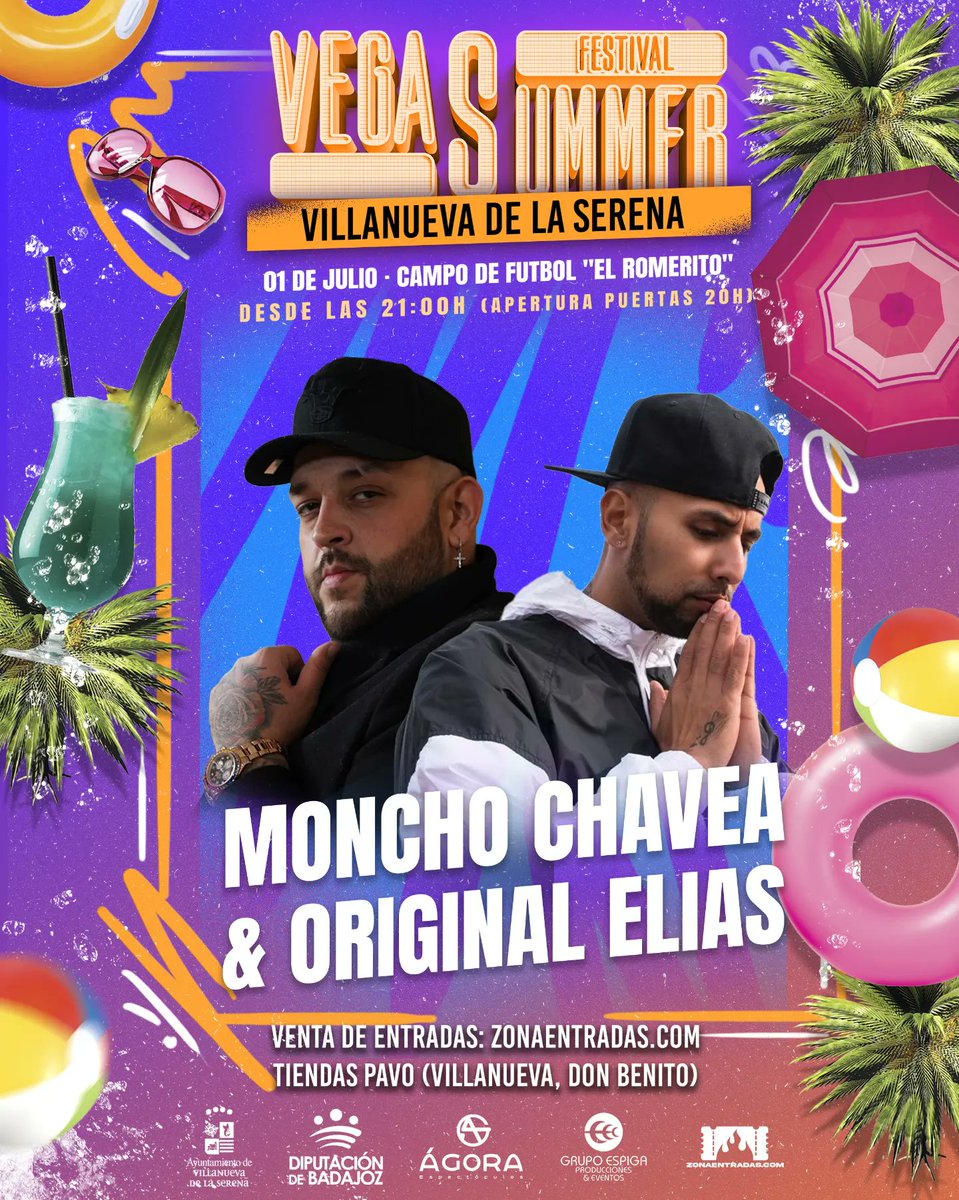 🎟️  ENTRADAS EN👇 🔹ZONAENTRADAS.COM
🔹TIENDAS PAVO (VILLANUEVA Y DON BENITO)
____________
🚦Patrocinan <a href="/DipdeBadajoz/">Diputación de Badajoz</a> y <a href="/aytovvaserena/">Ayuntamiento de Villanueva de la Serena (Badajoz)</a> 👈