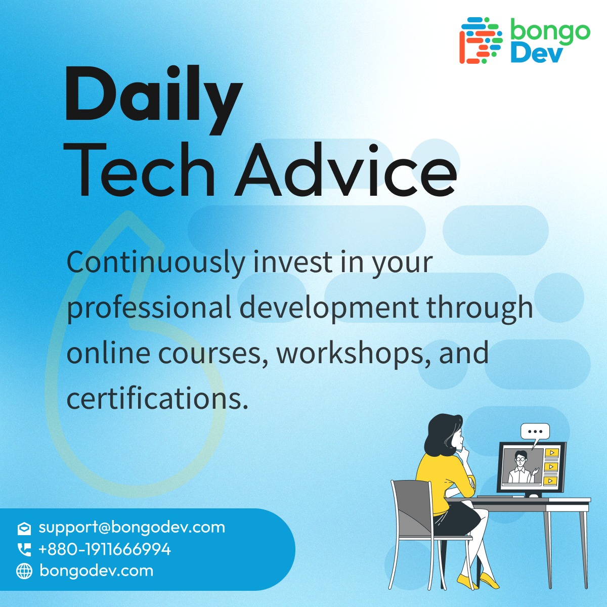 bongodevbd's tweet photo. 💡Daily Tech Advice
Calling all tech enthusiasts! Get ready for a daily dose of expert insights and tips to level up your tech game. #bongodev https://t.co/bNC7SwbjYM