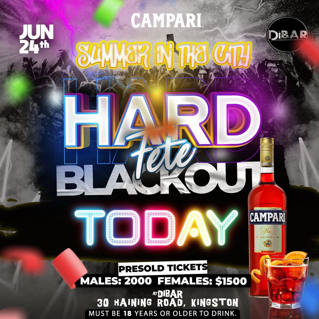 Here we go!!! It's the moment you've all been waiting for!🥳🥳

TODAY TODAY

#HardFete ready to go again! 
Pure #soca energy! 

Pre-sold 
$1500 female
$2000 male

At the gate
$2000 female
$2500 male

Location: @di_bar_876 ( 30 haining road) 

#HardFeteBlackOut
#WearYuhColours