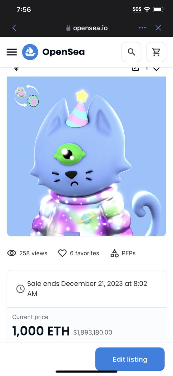 <a href="/CosmicCats_/">Cosmic Cats</a> Oops. Listed mine 😎