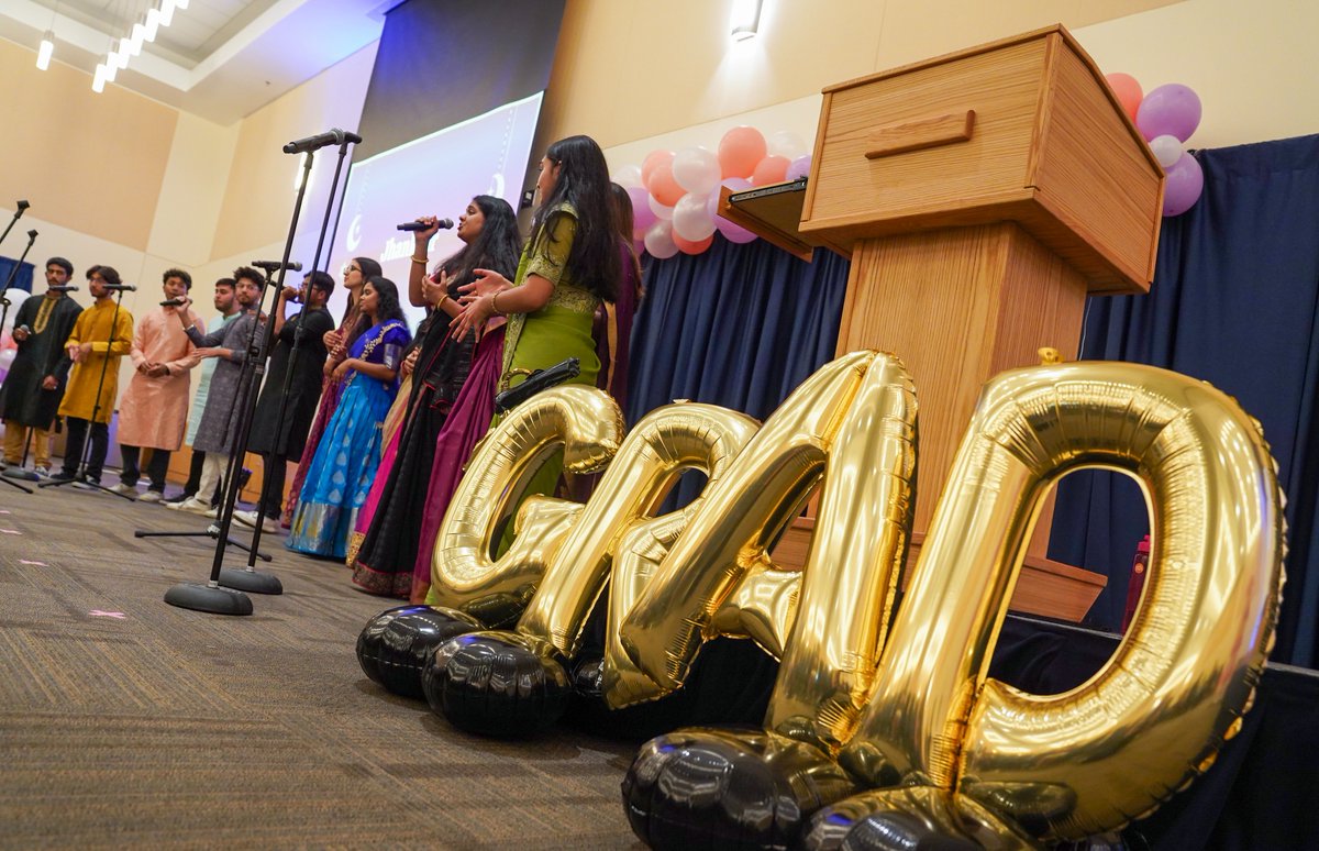 The Middle Eastern, North African, and South Asian Community Graduation on June 16th allowed students to celebrate their academic success with their family and friends. 

#UCDavisGrad | #GoAgs

Image description: Students sing on stage next to golden balloons spelling out “GRAD”.