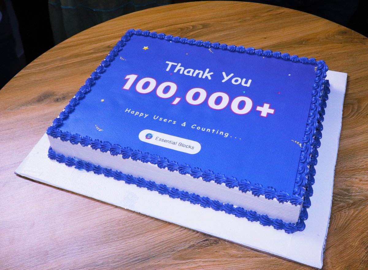 WPDevTeam's tweet image. 🎉 Celebrating 100K users of @EssentialBlocks! 

Thank you for making us your favorite #Gutenberg blocks library. Your support and love have fuelled our growth &amp;amp; inspired constant improvement. 🙏

✨ Check out #EssentialBlocks journey &amp;amp; celebrations: