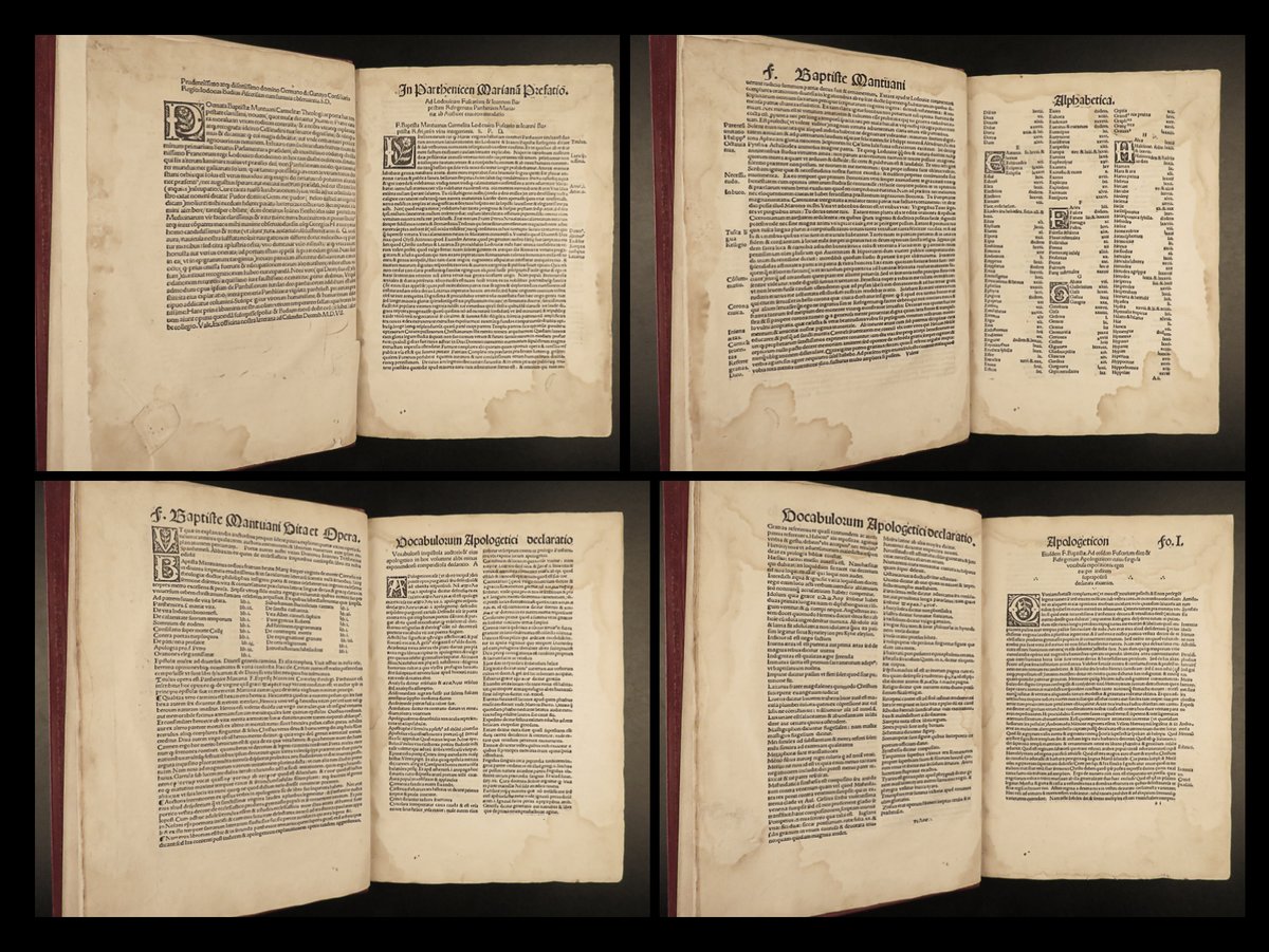 SchilbRareBooks's tweet image. 1514 Baptista Mantuan&apos;s &quot;Parthenice prima&quot;.  ow.ly/aGAl50OWenr

#Poetry #Religion #Incunable #Latin #RareBooks #SchilbAntiquarian #Story #Books #Reading #History #VintageBooks #Bibliophile #OldBooks #BookHaul #Booktok #InstaBooks #Bookstagram #BookHunters #RareBookDealer
