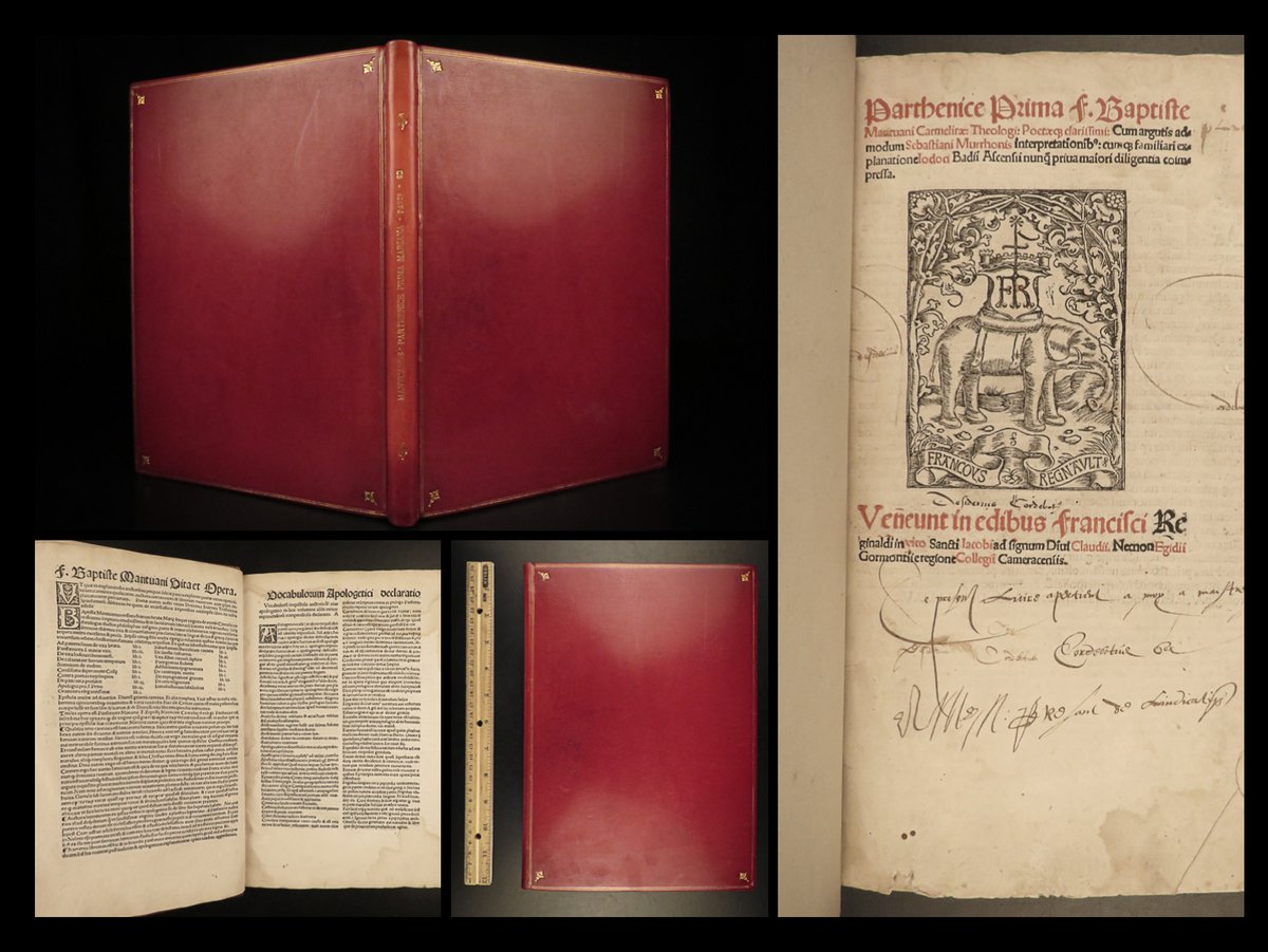 SchilbRareBooks's tweet image. 1514 Baptista Mantuan&apos;s &quot;Parthenice prima&quot;.  ow.ly/aGAl50OWenr

#Poetry #Religion #Incunable #Latin #RareBooks #SchilbAntiquarian #Story #Books #Reading #History #VintageBooks #Bibliophile #OldBooks #BookHaul #Booktok #InstaBooks #Bookstagram #BookHunters #RareBookDealer