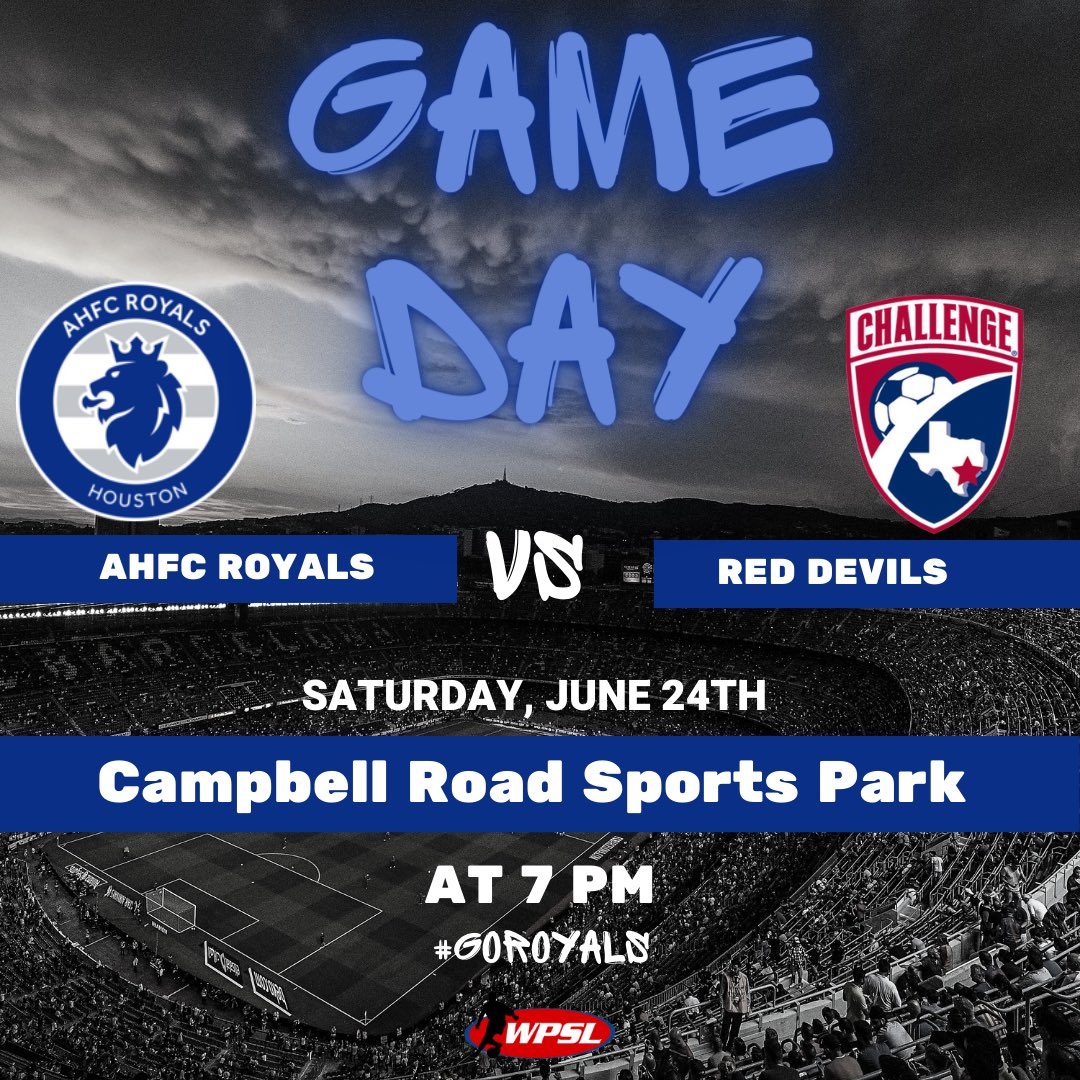 AHFCRoyals's tweet photo. Come out to Campbell Road Sports park to watch our women’s royals battling it out tonight at 7pm against @challengesoccer in the @wpsl
#ahfcpride https://t.co/vxhCBpVzGc
