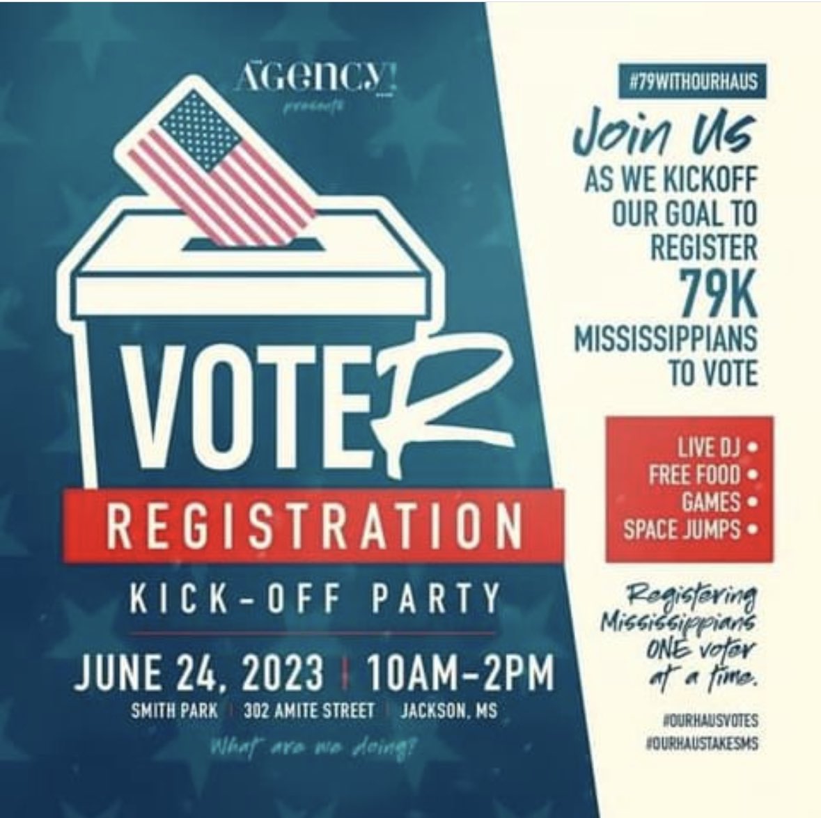 HAPPENING NOW! #VoterRegistration #Community #JacksonMS 💙