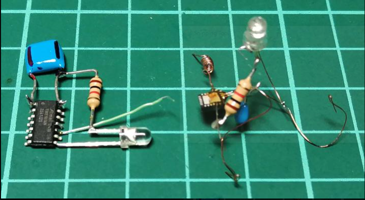 shinichi_nino's tweet image. ATtiny1614で #マイクロロボ
　ハーフサイズチャレンジしてみる
　これはシリアルUPDI事例が多数。

ATtiny3217は
　Arduino_nano、シリアルUSBでの
　UPDI書き込みがなぜか不安定
　情報もほとんどないのでしばし保留。

しばしちょっと扱いやすいデカチップで。
#ATtiny　・・・　左：1614　右:3217