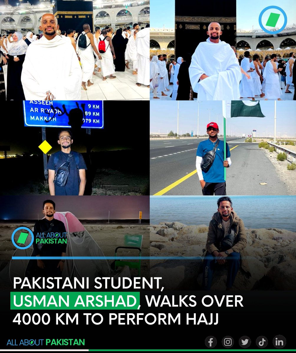 Pakistani Student Usman Arahad, walks over 4,000 KM to perform Hajj.

#AAPakistan #Pakistan #UsmanArshad #Hajj2023 #Hajj #SaudiArabia #Makkah #Madina