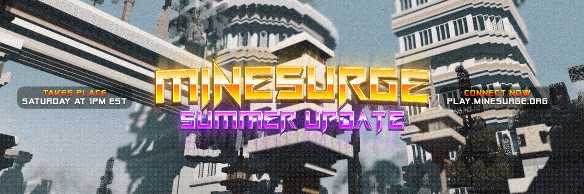 The second map of Aura Realm Summer Update (1.13-1.19.4 HCF) will begin today at 1PM EST. We will be giving away the following:

⚡️ 1 Surge Rank
⚔️ 2 Assassin Ranks
🪙 4 Treasure Chests

Follow , retweet , like , &amp; join the Discord to enter. ❤️
discord.gg/minesurge/