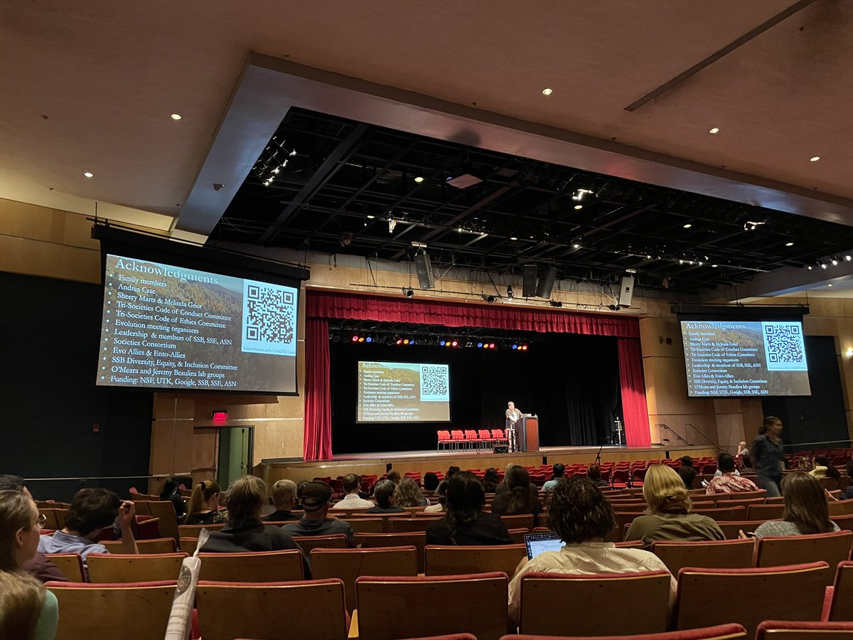 What an incredible, eye-opening talk by @omearabrian this AM! hugely important to share and discuss
openly the history of eugenics in the field, and to discuss the impacts today #Evol2023 (loved the snail darters, too! 🐌)