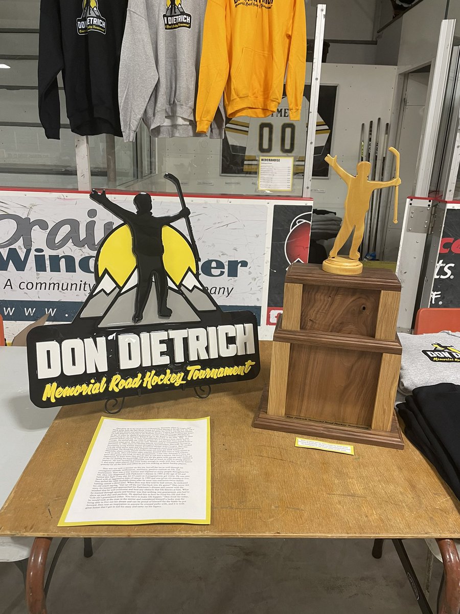The 2nd annual Don Dietrich Memorial Road Hockey Tournament is underway at the Doc Bonar Area in Deloraine, MB. Tournament is from 12:00-6:00 and supper is running from 5:30-8:00!!