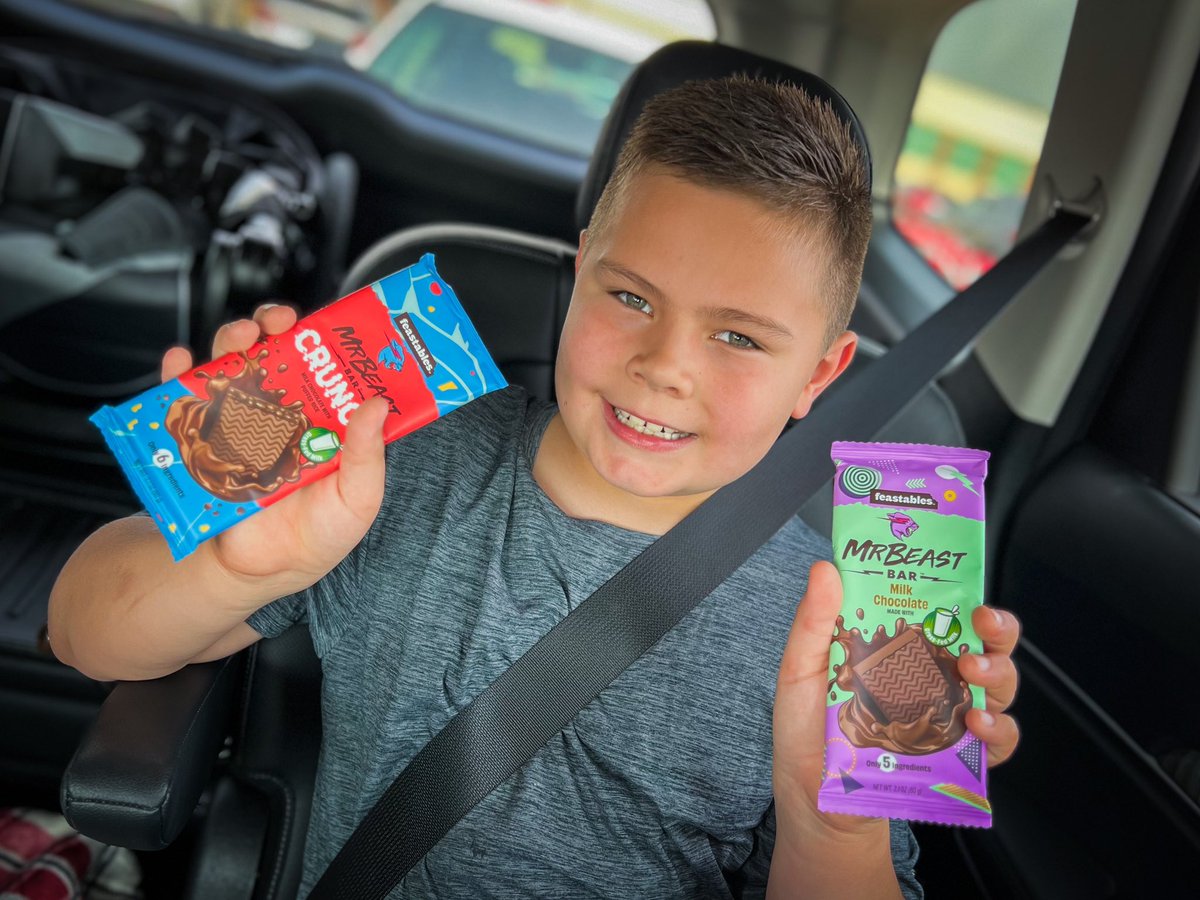 “Excited to buy <a href="/MrBeast/">MrBeast</a> chocolate today! I hope I can be in one of your upcoming video challenges or join the group!” #feastables #mrbeast