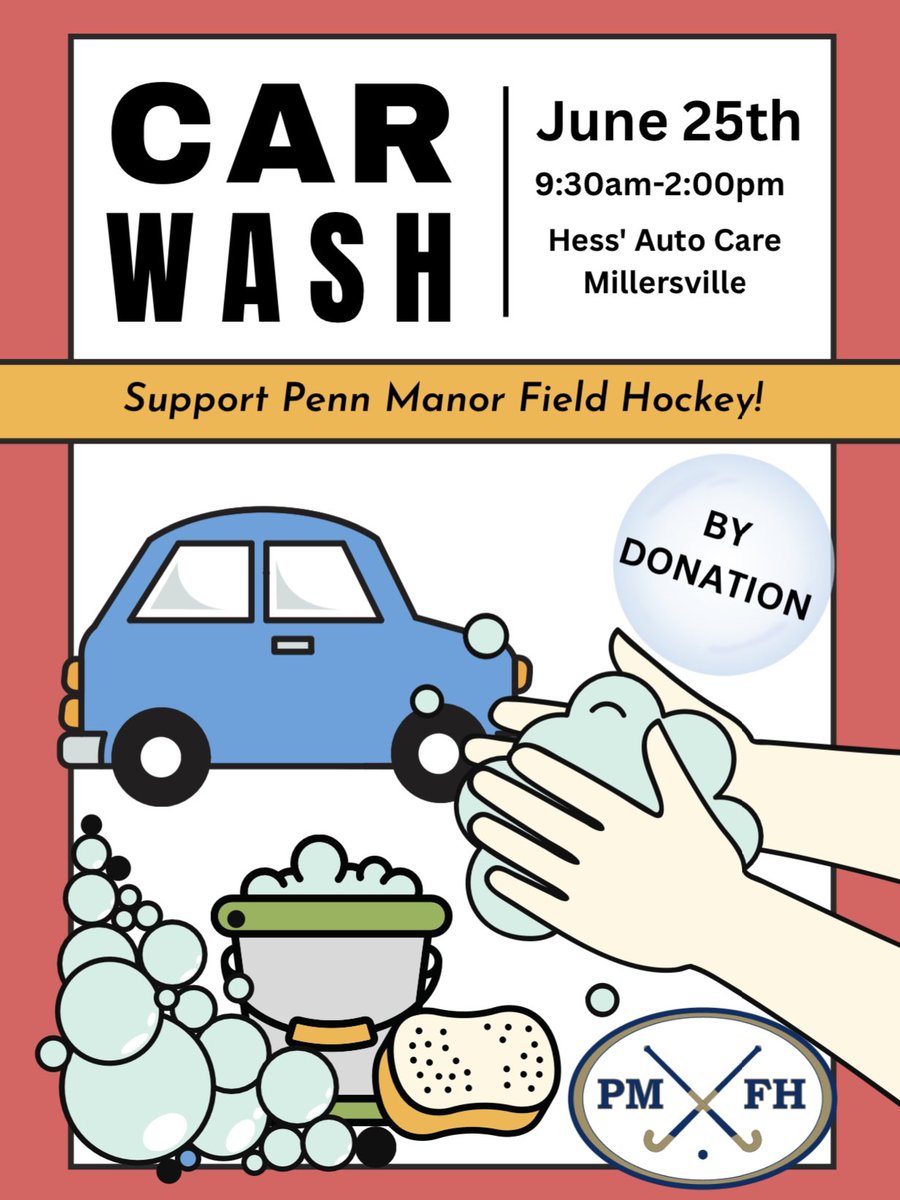 Need your car washed?? We’d love to wash it tomorrow at Hess’ Auto Care in Millersville - We will be there from 9:30-2:00! 🫧 🧼 🚗 🪣 💧 Thank you for your support of PMFH! 💙💛