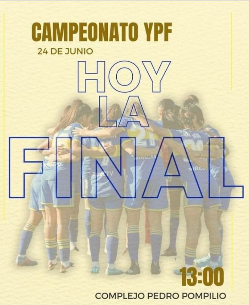 HOY ES LA GRAN FINAL💙💛💙

DALE BOCA!!!!!

🆚 Gimnasia LP
📆 Sábado 24/06
⏰13:00 hs
📺DeporTv / Tv Pública /
🎙️Cadena Xeneize

⚠️ Entrada libre y gratuita hasta completar capacidad